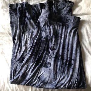 High waisted jersey tie dye maxi skirt